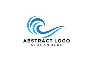 Abstract water wave splash logo symbol and icon design. vector