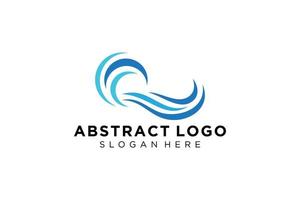 diseño de icono y símbolo de logotipo de salpicadura de onda de agua abstracta. vector