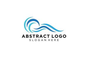 diseño de icono y símbolo de logotipo de salpicadura de onda de agua abstracta. vector