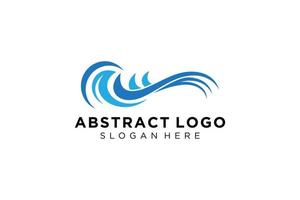 Abstract water wave splash logo symbol and icon design. vector