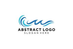 Abstract water wave splash logo symbol and icon design. vector