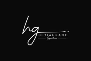 Initial HG signature logo template vector. Hand drawn Calligraphy lettering Vector illustration.