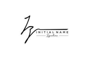 Initial JZ signature logo template vector. Hand drawn Calligraphy lettering Vector illustration.