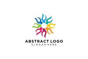 colección de logotipos de personas y familias abstractas vectoriales, iconos de personas, plantilla de logotipo de salud, símbolo de cuidado. vector