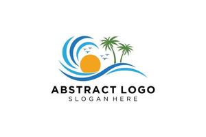 Abstract water wave splash logo symbol and icon design. vector