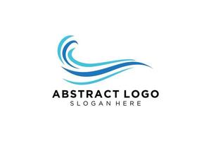 diseño de icono y símbolo de logotipo de salpicadura de onda de agua abstracta. vector