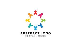 colección de logotipos de personas y familias abstractas vectoriales, iconos de personas, plantilla de logotipo de salud, símbolo de cuidado. vector