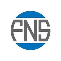 FNS letter logo design on white background. FNS creative initials circle logo concept. FNS letter design. vector