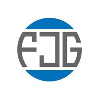 diseño de logotipo de letra fjg sobre fondo blanco. fjg creative initials circle logo concepto. diseño de letras fjg. vector