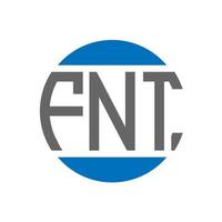 FNT letter logo design on white background. FNT creative initials circle logo concept. FNT letter design. vector