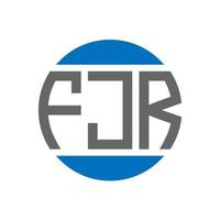 diseño de logotipo de letra fjr sobre fondo blanco. concepto de logotipo de círculo de iniciales creativas fjr. diseño de letras fjr. vector