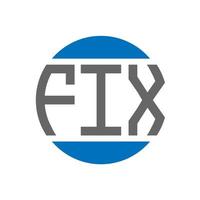 FIX letter logo design on white background. FIX creative initials circle logo concept. FIX letter design. vector