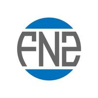 diseño de logotipo de letra fnz sobre fondo blanco. concepto de logotipo de círculo de iniciales creativas de fnz. diseño de letras fnz. vector