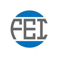 FEI letter logo design on white background. FEI creative initials circle logo concept. FEI letter design. vector