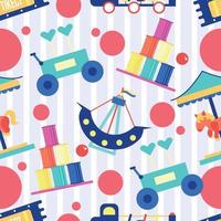 pattern background with amusement park icons Vector illustration