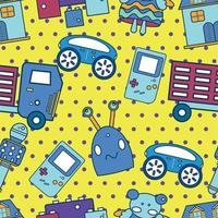 pattern background with toy icons Vector illustration