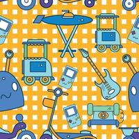 pattern background with toy icons Vector illustration