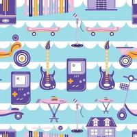 pattern background with toy icons Vector illustration