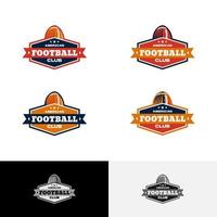 Logo Emblem American Football With Various Color with Ball Symbol vector