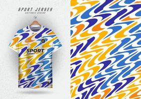 Background Mock up for sport jersey soccer running racing, colorful wave pattern. vector