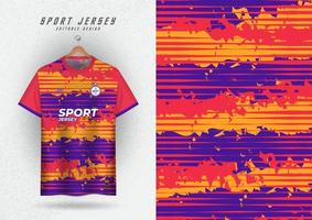 maqueta de fondo para camisetas deportivas de fútbol corriendo carreras, patrón de filigrana naranja vector