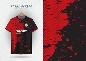Background Mock up for sport jersey football running racing, red and black pattern vector