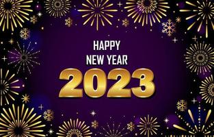 Happy New Year 2023 Background vector