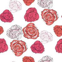 elegant seamless pattern with beautiful pink roses for your design vector