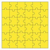 Jigsaw puzzle vector blank templates and colorful patterns 36 pieces