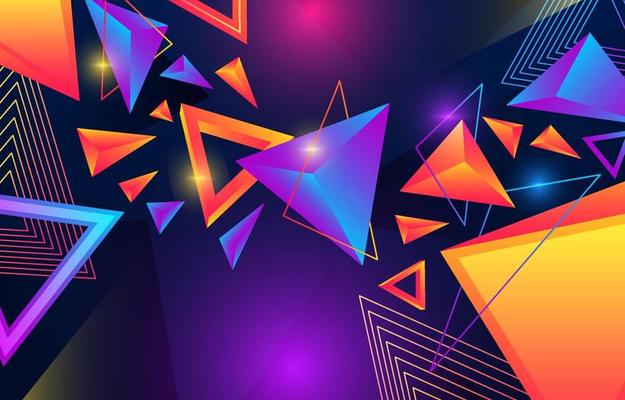 Gradient Triangular Background