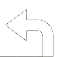 continuous line art drawing of traffic signs vector