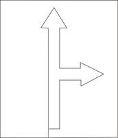 continuous line art drawing of traffic signs vector