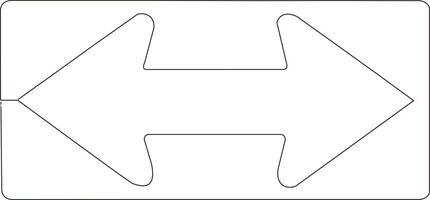 continuous line art drawing of traffic signs vector
