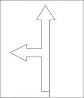 continuous line art drawing of traffic signs vector