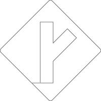 continuous line art drawing of traffic signs vector