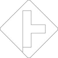 continuous line art drawing of traffic signs vector