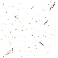 congratulatory background with gold confetti and serpentine. Vector illustration