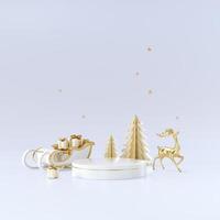 3D rendering christmas on a white background, happy new year photo