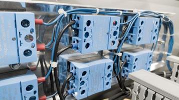 Intalation Relays of heater element on the panel control.Circuit control heater  element. photo