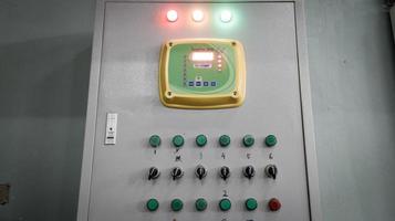 TempTron panel for controling ventilation in industry farm technology. photo