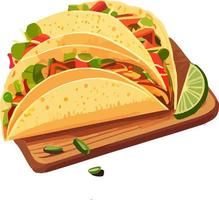 Mexican Tacos Poster. for fast food snack and takeout menu vector