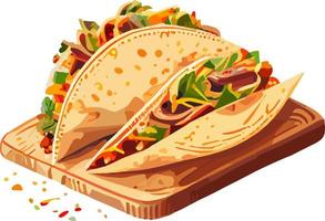 Mexican Tacos Poster. for fast food snack and takeout menu vector