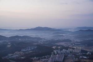 paisaje de la montaña heukseong en cheonan, chungcheongnam-do, corea foto