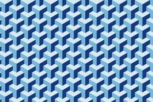 Blue 3d polygonal seamless pattern vector background