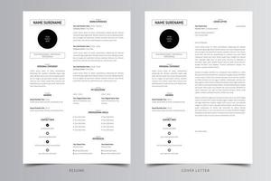 Professional Modern Resume Template. Free Download vector