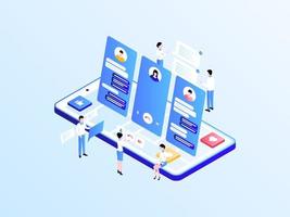 Customer Service Isometric Illustration Light Gradient. Suitable for Mobile App, Website, Banner, Diagrams, Infographics, and Other Graphic Assets. vector