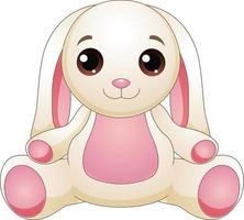 Cute bunny cartoon on white background vector