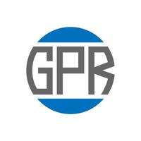GPR letter logo design on white background. GPR creative initials circle logo concept. GPR letter design. vector