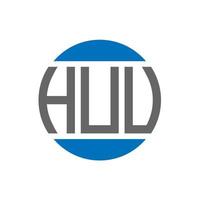 HUU letter logo design on white background. HUU creative initials circle logo concept. HUU letter design. vector