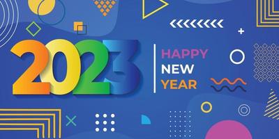 happy new year 2023 abstract simple background. vector